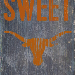 Texas Longhorns Wood Sign - Home Sweet Home 6"x12"