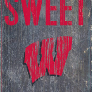 Wisconsin Badgers Wood Sign - Home Sweet Home 6"x12"