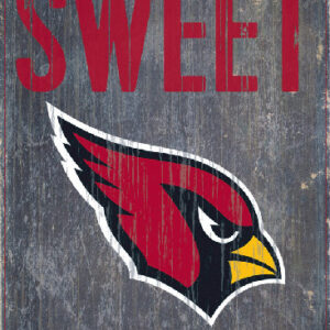 Arizona Cardinals Wood Sign - Home Sweet Home 6"x12"