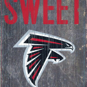 Atlanta Falcons Wood Sign - Home Sweet Home 6"x12"