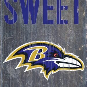 Baltimore Ravens Wood Sign - Home Sweet Home 6"x12"