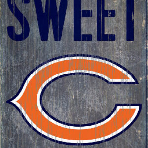 Chicago Bears Wood Sign - Home Sweet Home 6"x12"