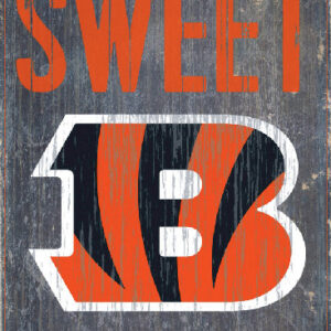 Cincinnati Bengals Wood Sign - Home Sweet Home 6"x12"