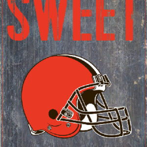 Cleveland Browns Wood Sign - Home Sweet Home 6"x12"