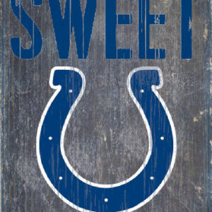 Indianapolis Colts Wood Sign - Home Sweet Home 6"x12"