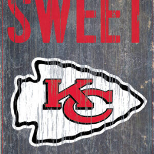 Kansas City Chiefs Wood Sign - Home Sweet Home 6"x12"