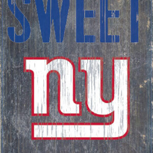 New York Giants Wood Sign - Home Sweet Home 6"x12"