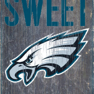 Philadelphia Eagles Wood Sign - Home Sweet Home 6"x12"