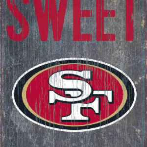 San Francisco 49ers Wood Sign - Home Sweet Home 6"x12"