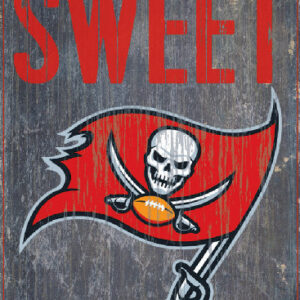 Tampa Bay Buccaneers Wood Sign - Home Sweet Home 6"x12"