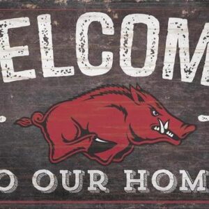 Arkansas Razorbacks Sign Wood 6x12 Welcome To Our Home Design