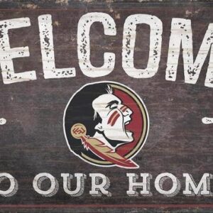 Florida State Seminoles Sign Wood 6x12 Welcome To Our Home Design