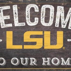 LSU Tigers Sign Wood 6x12 Welcome To Our Home Design