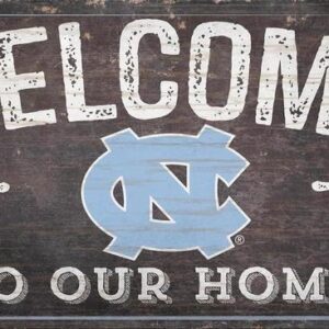 North Carolina Tar Heels Sign Wood 6x12 Welcome To Our Home Design