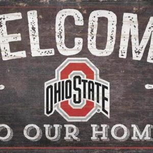 Ohio State Buckeyes Sign Wood 6x12 Welcome To Our Home Design