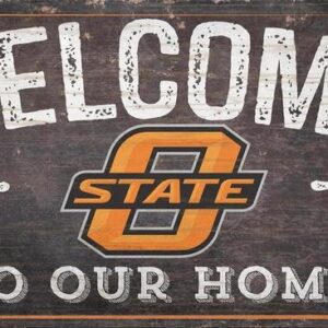 Oklahoma State Cowboys Sign Wood 6x12 Welcome To Our Home Design