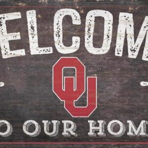 Oklahoma Sooners Sign Wood 6x12 Welcome To Our Home Design