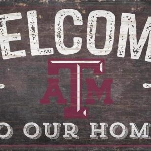 Texas A&M Aggies Sign Wood 6x12 Welcome To Our Home Design