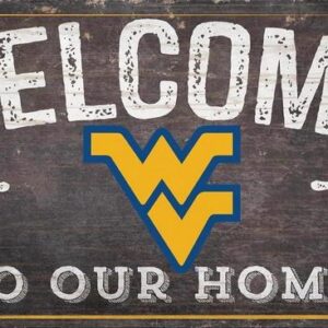 West Virginia Mountaineers Sign Wood 6x12 Welcome To Our Home Design