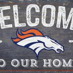 Denver Broncos Sign Wood 6x12 Welcome To Our Home Design