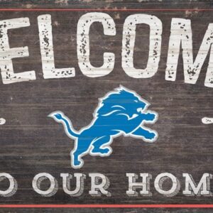 Detroit Lions Sign Wood 6x12 Welcome To Our Home Design