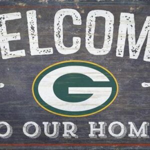 Green Bay Packers Sign Wood 6x12 Welcome To Our Home Design