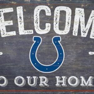 Indianapolis Colts Sign Wood 6x12 Welcome To Our Home Design