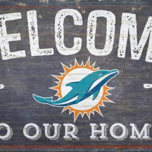 Miami Dolphins Sign Wood 6x12 Welcome To Our Home Design