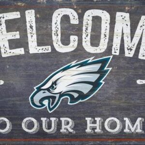 Philadelphia Eagles Sign Wood 6x12 Welcome To Our Home Design