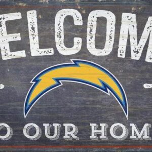 Los Angeles Chargers Sign Wood 6x12 Welcome To Our Home Design