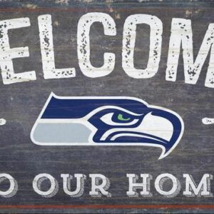 Seattle Seahawks Sign Wood 6x12 Welcome To Our Home Design
