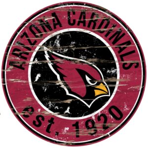 Arizona Cardinals Wood Sign - 24" Round
