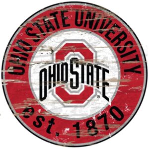 Ohio State Buckeyes Wood Sign - 24" Round