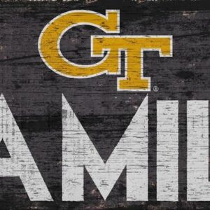 Georgia Tech Yellow Jackets Sign Wood 12x6 Family Design