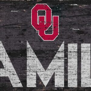 Oklahoma Sooners Sign Wood 12x6 Family Design