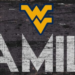 West Virginia Mountaineers Sign Wood 12x6 Family Design