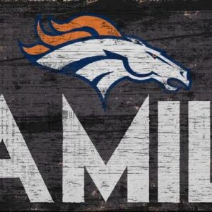 Denver Broncos Sign Wood 12x6 Family Design