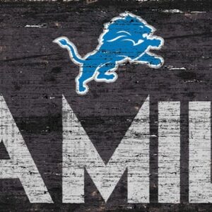 Detroit Lions Sign Wood 12x6 Family Design