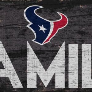 Houston Texans Sign Wood 12x6 Family Design