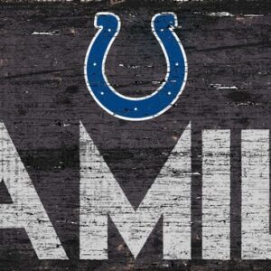 Indianapolis Colts Sign Wood 12x6 Family Design