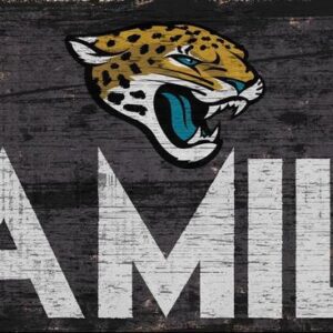 Jacksonville Jaguars Sign Wood 12x6 Family Design