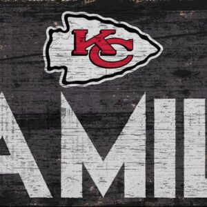 Kansas City Chiefs Sign Wood 12x6 Family Design