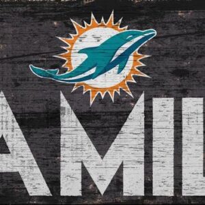 Miami Dolphins Sign Wood 12x6 Family Design