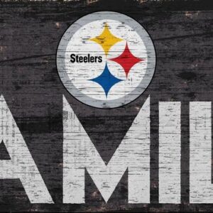 Pittsburgh Steelers Sign Wood 12x6 Family Design