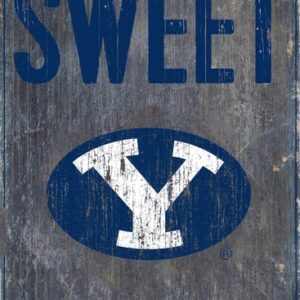 BYU Cougars Wood Sign - Home Sweet Home 6x12