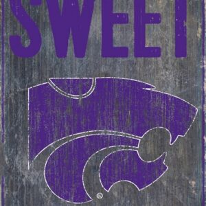 Kansas State Wildcats Wood Sign - Home Sweet Home 6x12