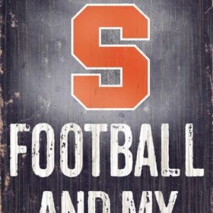 Syracuse Orange Wood Sign - Football and Dog 6x12