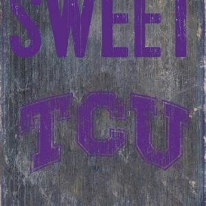 TCU Horned Frogs Sign Wood 6x12 Home Sweet Home Design