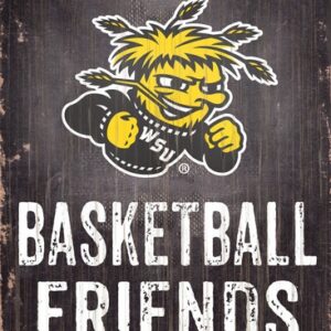 Wichita State Shockers Wood Sign - Basektball Friends and Family - 6"x12"