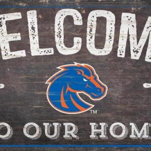Boise State Broncos Sign Wood 6x12 Welcome To Our Home Design